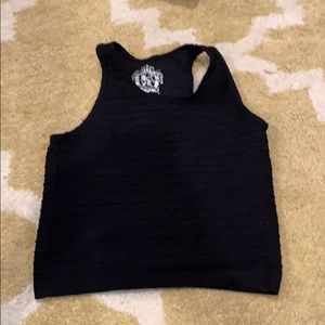 Black crop tank
